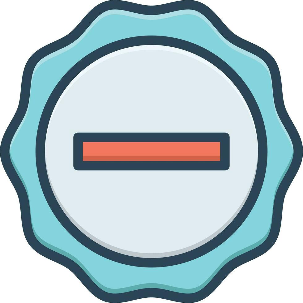 Color icon for minus vector