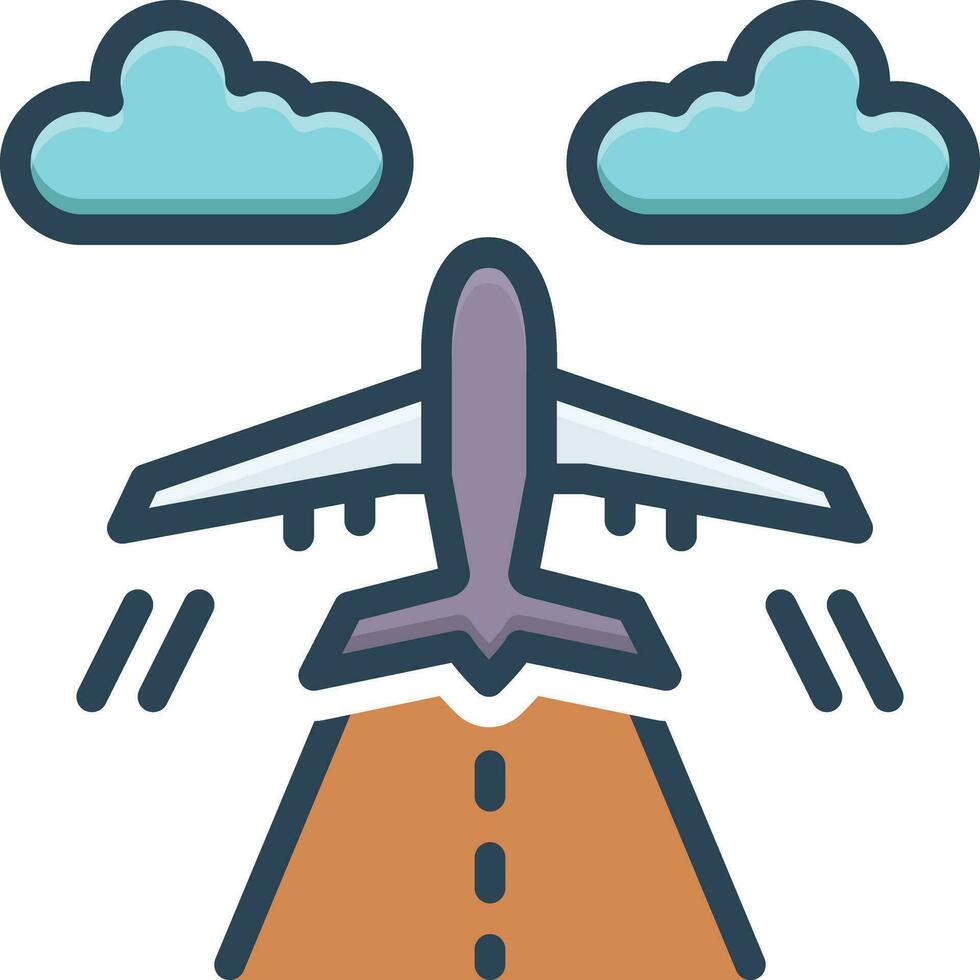 Color icon for flights vector