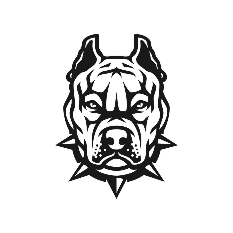 pit bull head logo vector icon illustration