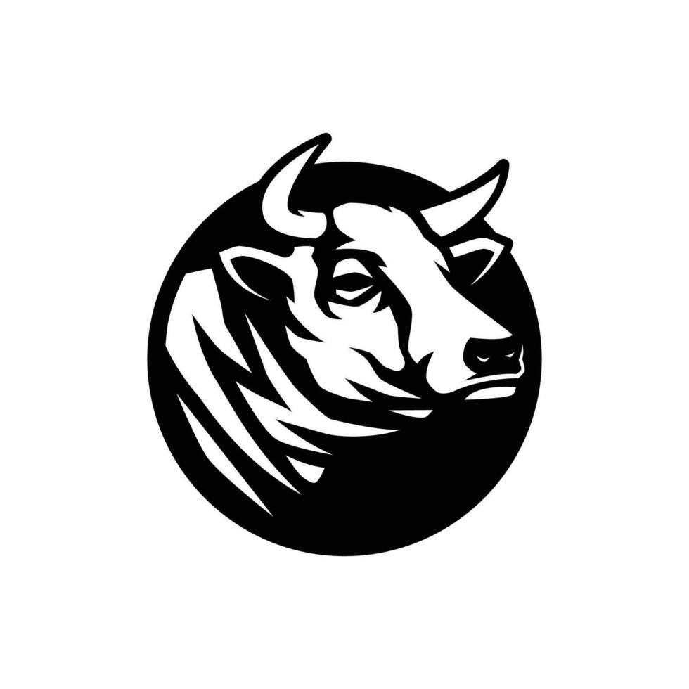 vaca logo vector icono ilustración