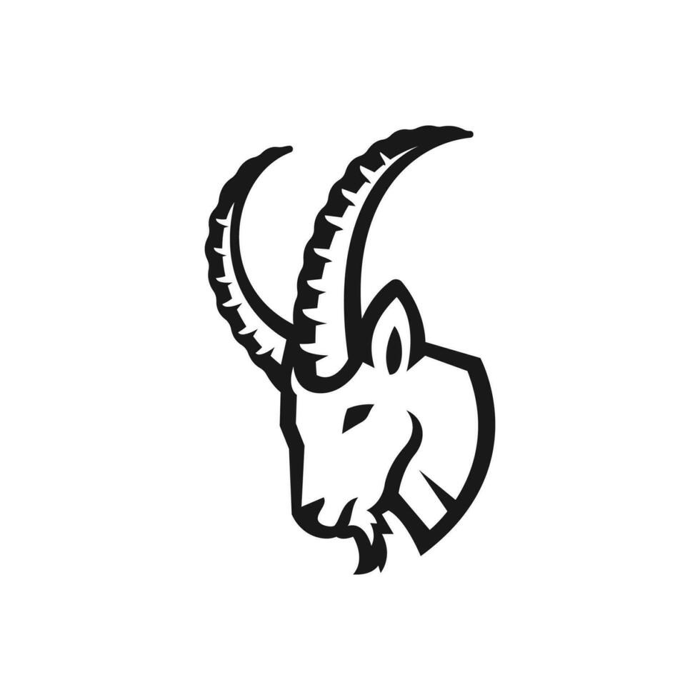 goat head logo vector icon illustration