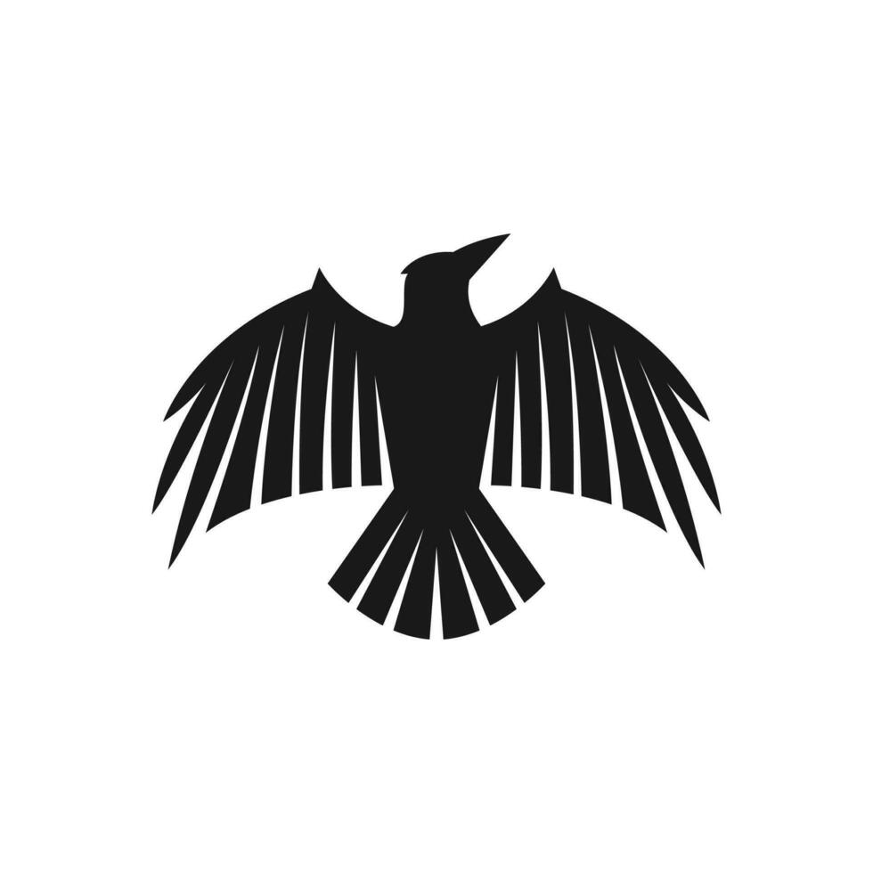 raven crow logo vector icon illustration