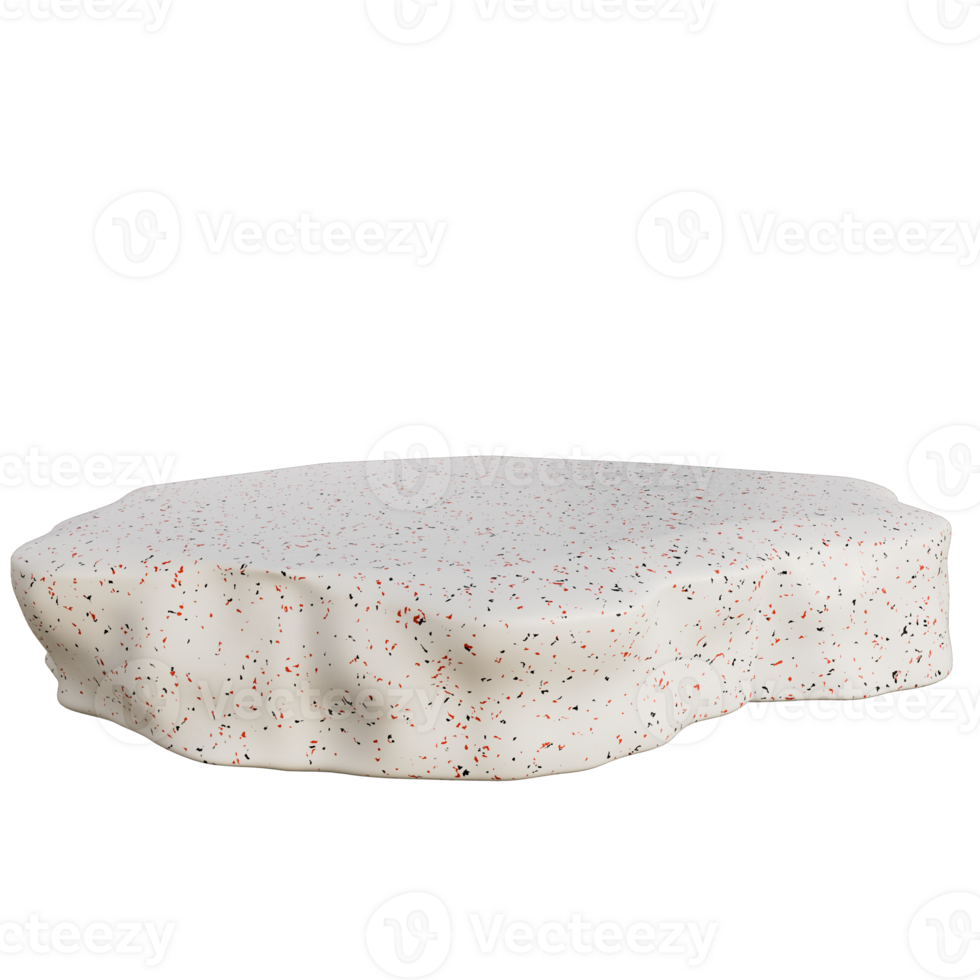 3d Rendering Stone Podium Minimal, Rock Pedestal Transparent Showcase Png