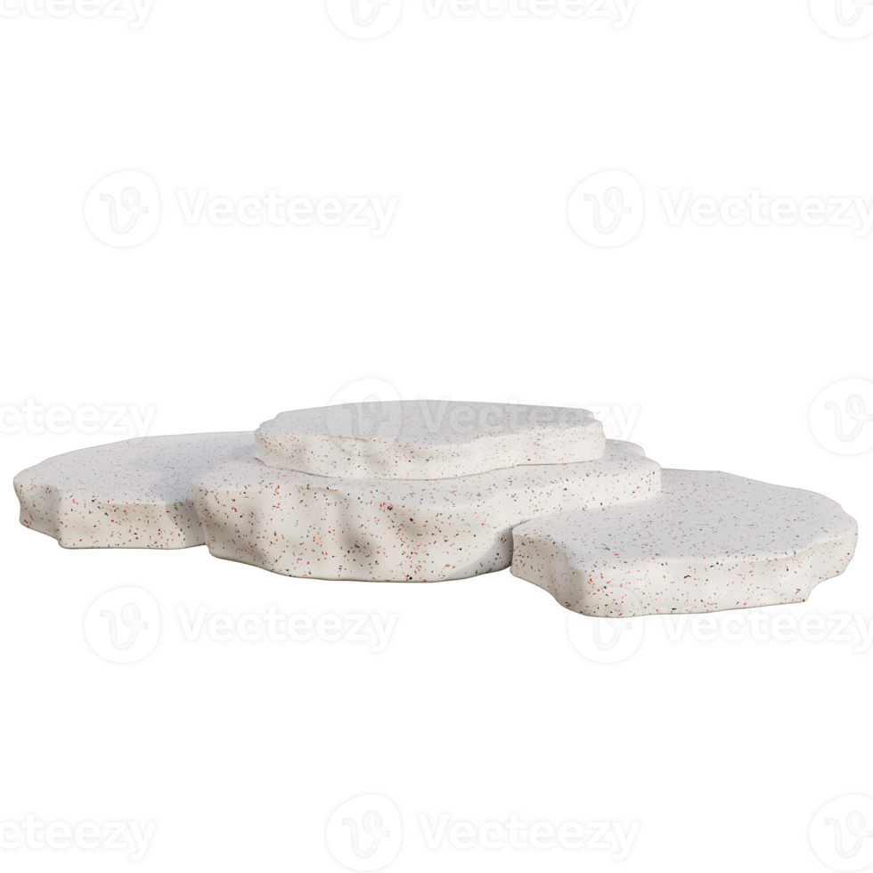 3d Rendering Stone Podium Minimal, Rock Pedestal Transparent Showcase Png