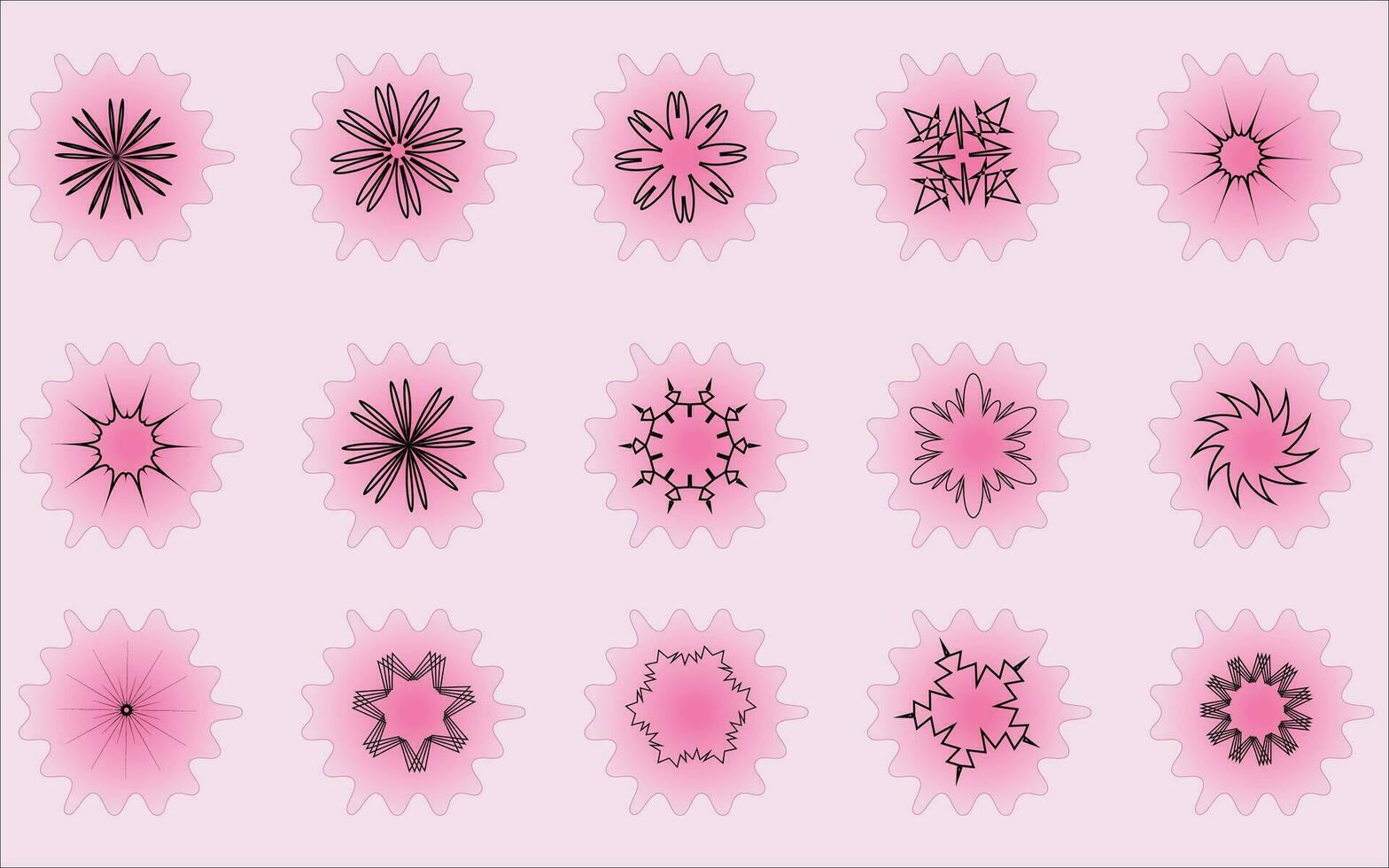 Many Flowers eps Vector Art, symbols,  Icons, and Graphics for Free download