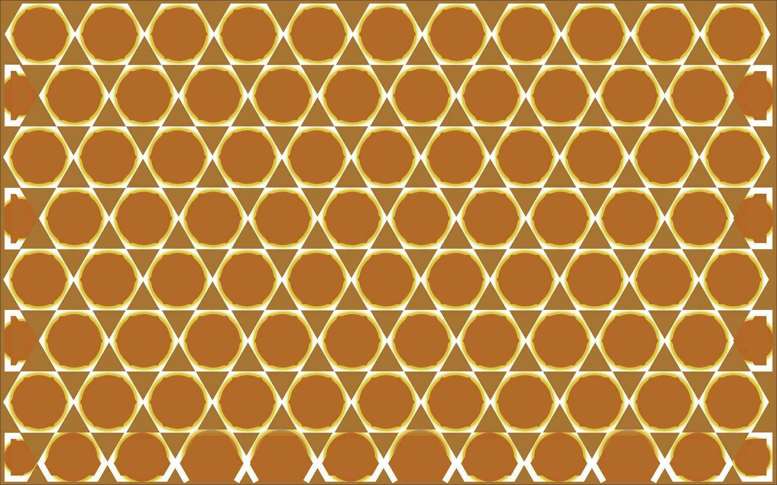Elegant background glowing white and gold hexagon pattern vector