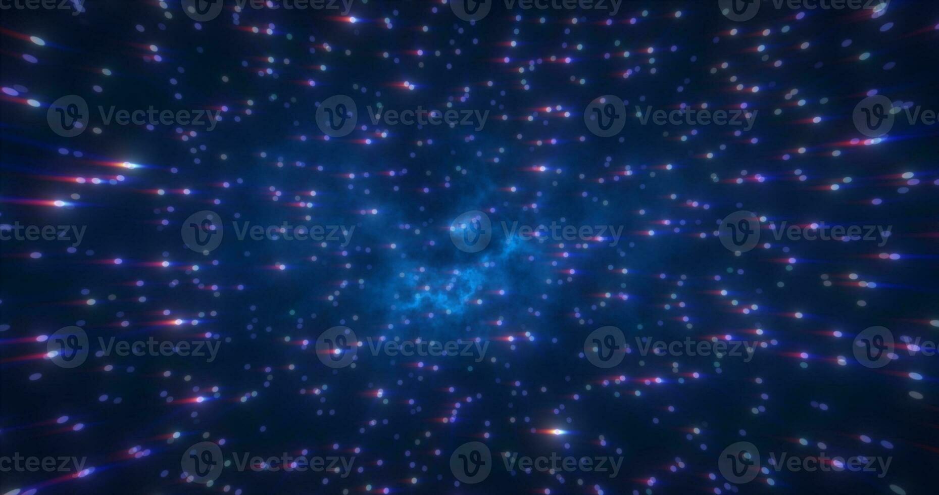 Abstract cosmic background of energetic bright glowing magical stars on a dark sky background photo