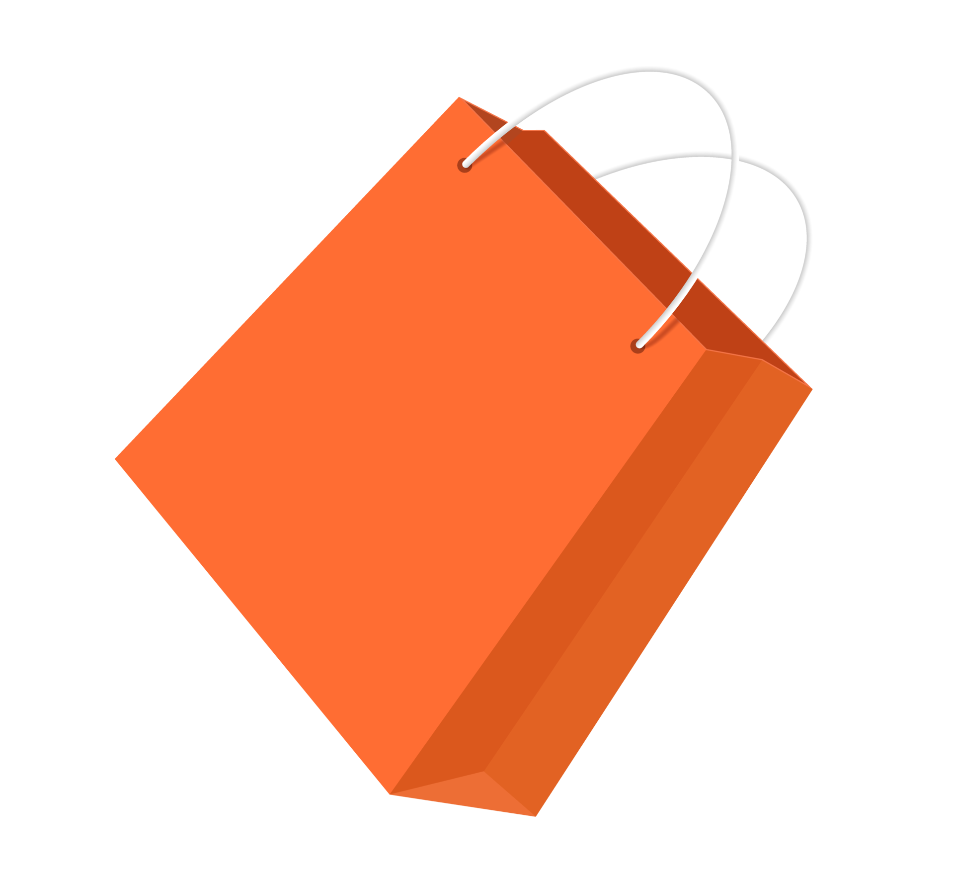 Orange shopping bag on transparent background 35567047 PNG