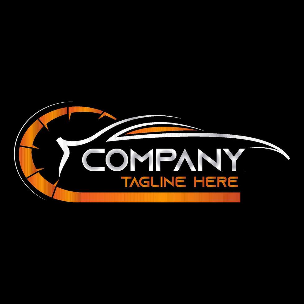 Super fast gradient car service repairing car washing car logo design company car logo vector
