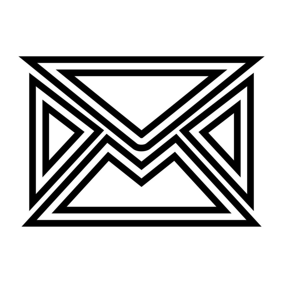 Illustration of message concept mail close front side in white background vector