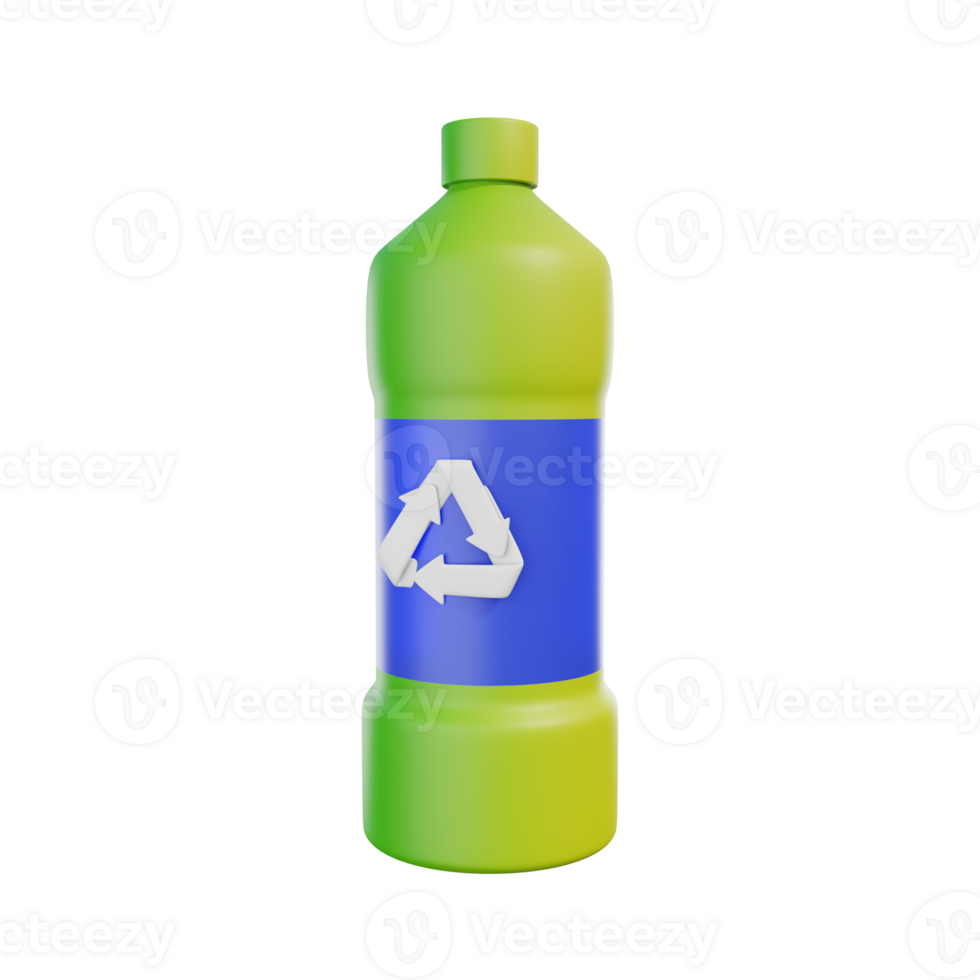 3d icon recycle plastic bottle. A picture of an environmentally friendly and recyclable bottle png