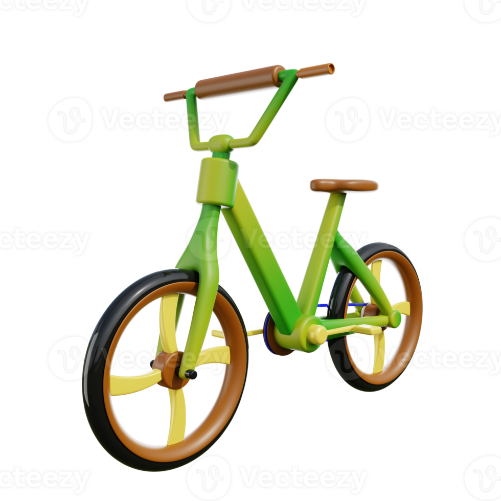 bicycle 3d icon illustration. bicycle is an environmentally friendly vehicle. png