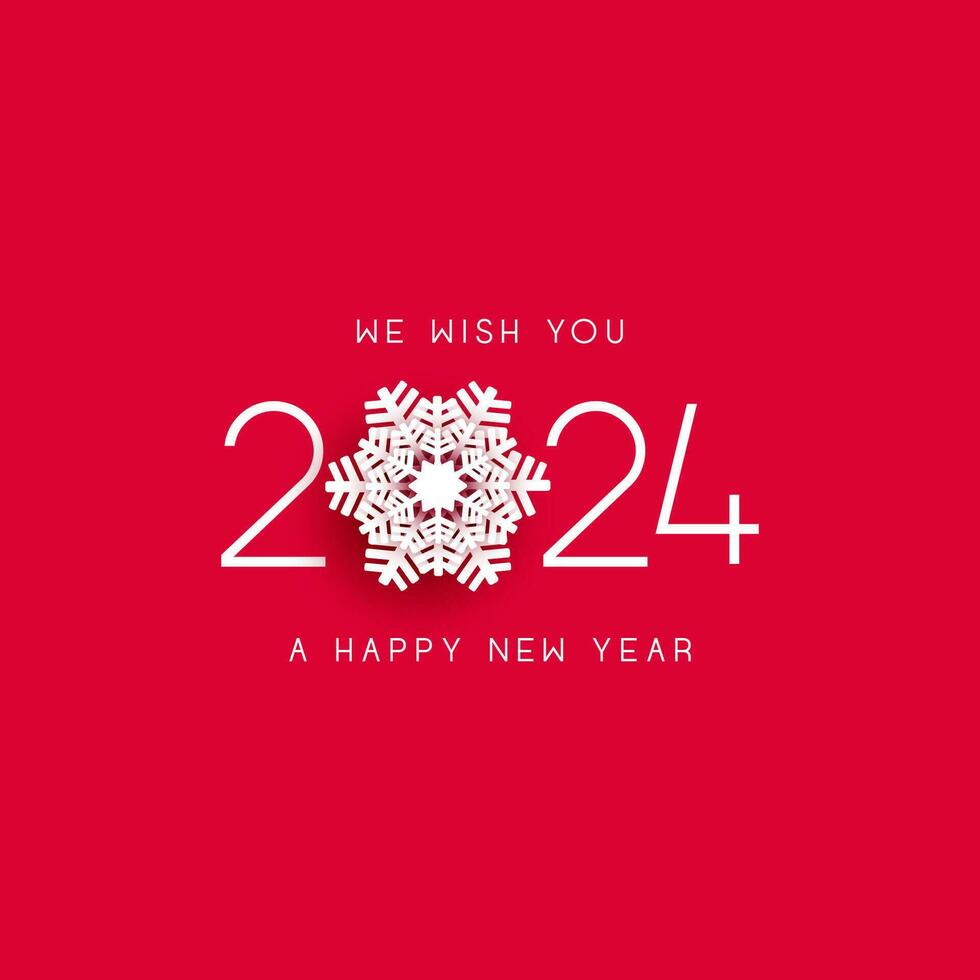 minimal Happy New Year background design vector