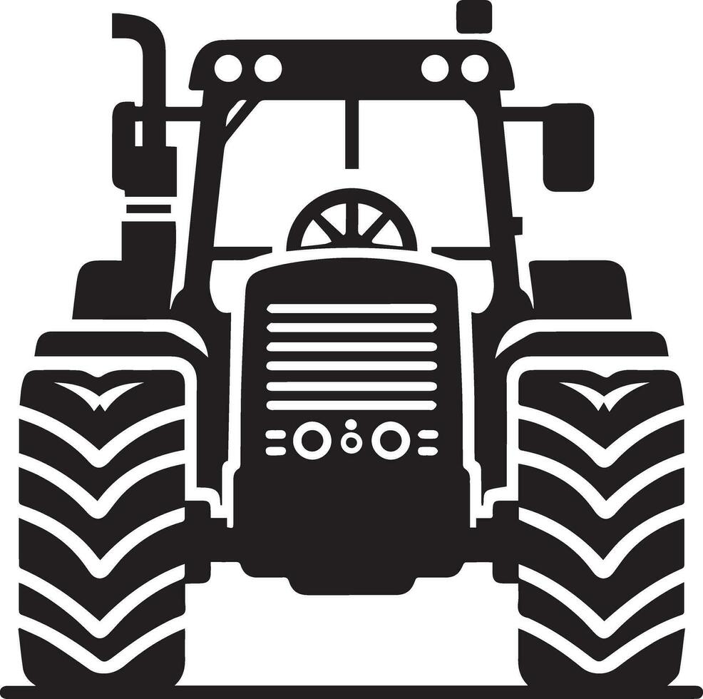 Tractor Icon vector Illustration, Tractor vector silhouette, New Model Tractor icon isolated white background