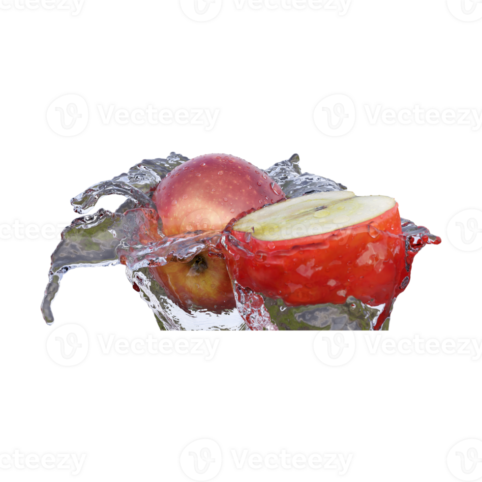 Realistic 3D render of Red Apple best for commercial and Design purpose png
