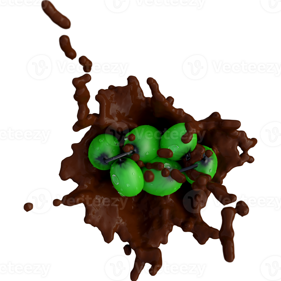 réaliste 3d rendre de vert grain de raisin meilleur pour commercial et conception objectif png