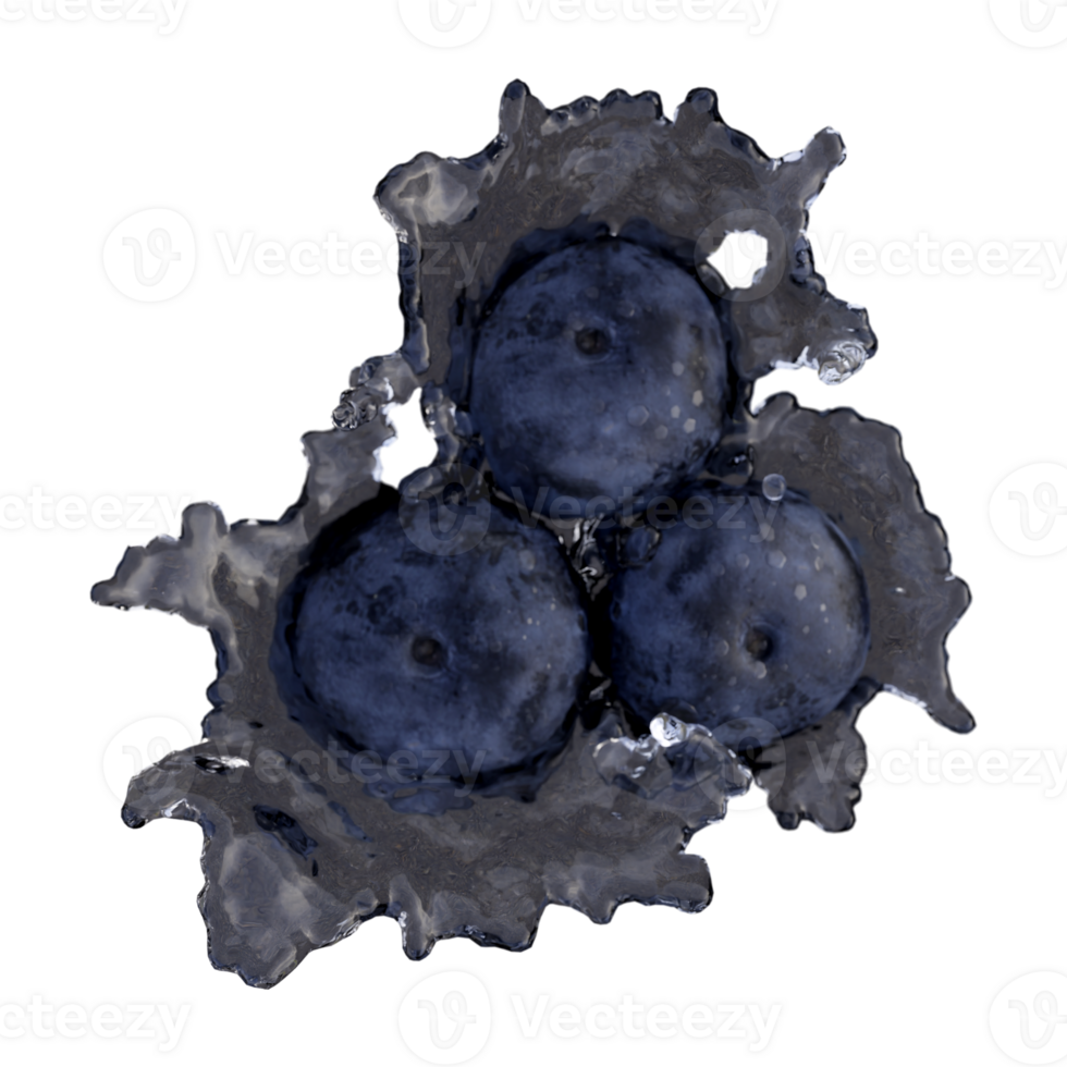 Realistic 3D render of Blueberry best for commercial and Design purpose png
