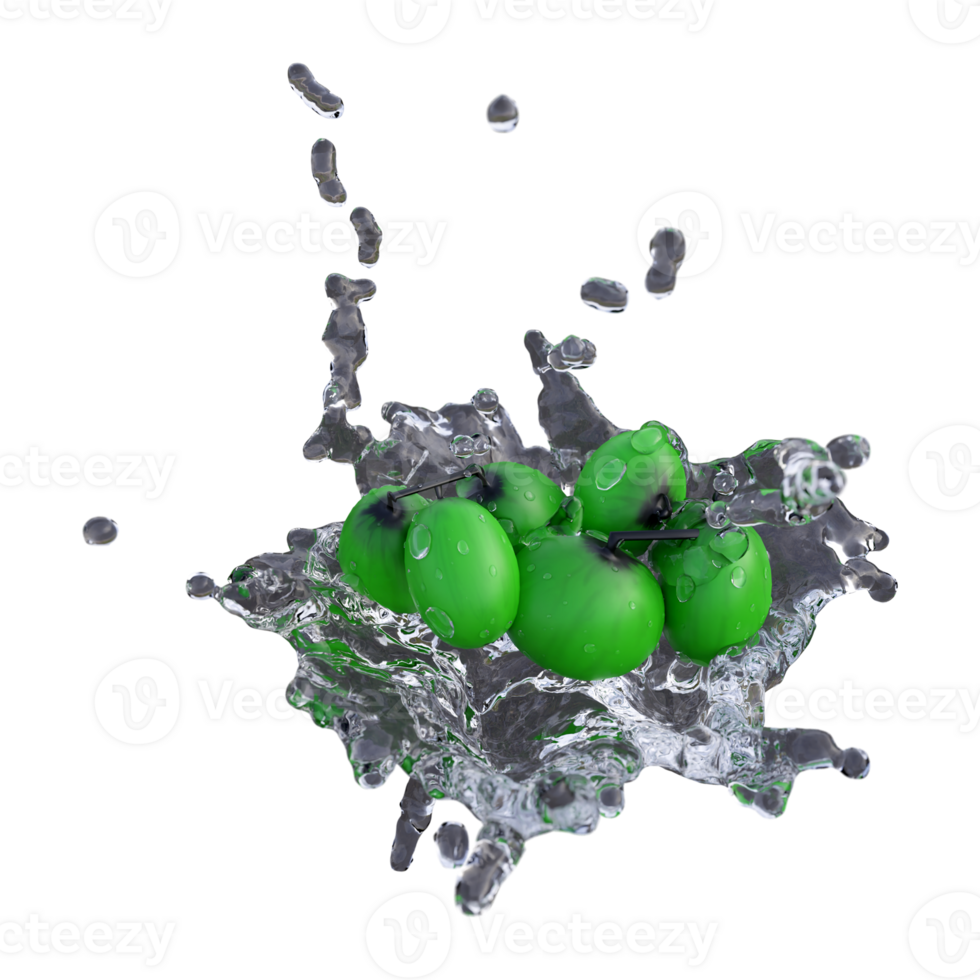 Realistic 3D render of Green Grape best for commercial and Design purpose png