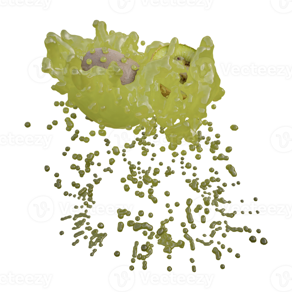 Realistic 3D render of Kiwi Fruit best for commercial and Design purpose png