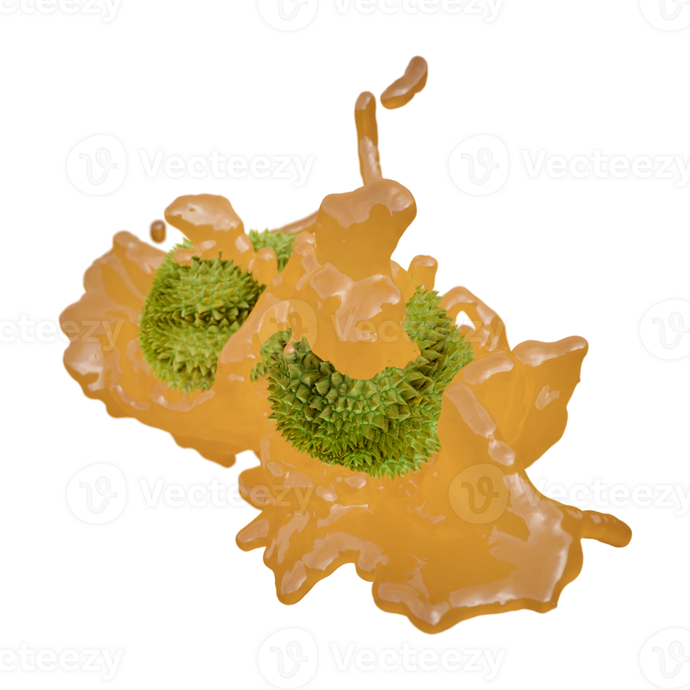 Realistic 3D render of Durian best for commercial and Design purpose png