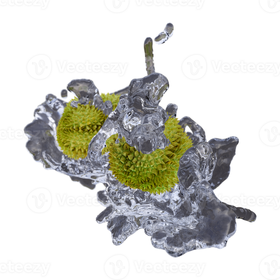 realista 3d hacer de Durian mejor para comercial y diseño propósito png