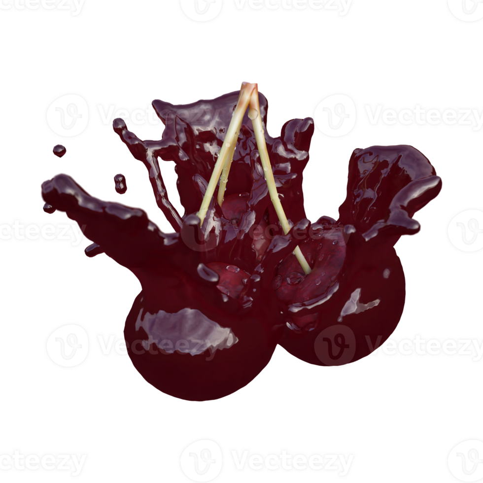 Realistic 3D render of Cherry best for commercial and Design purpose png