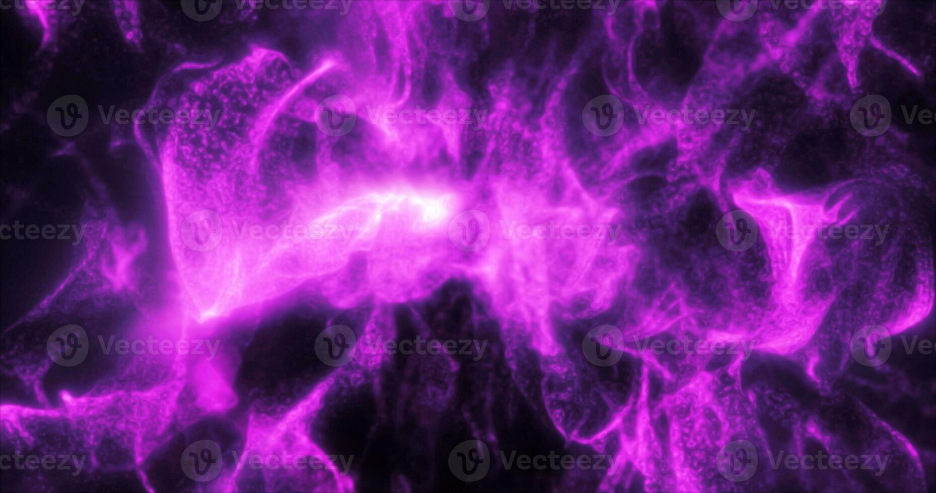 Abstract purple waves and smoke from particles of energy magical bright glowing liquid, background photo