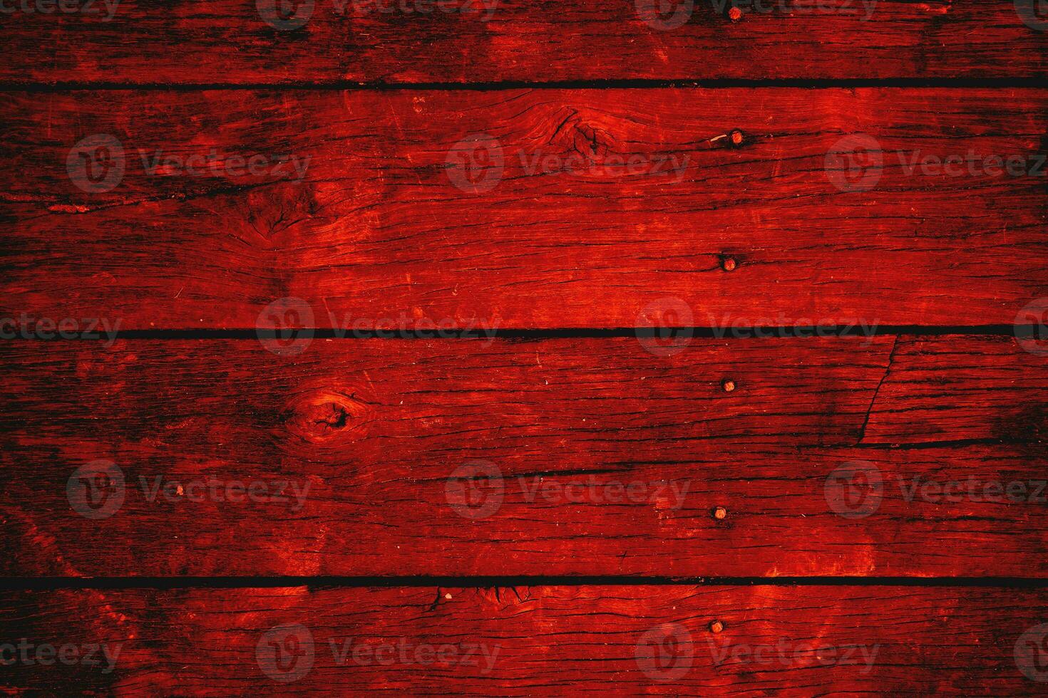 Red wood plank texture. Background old red panels. photo