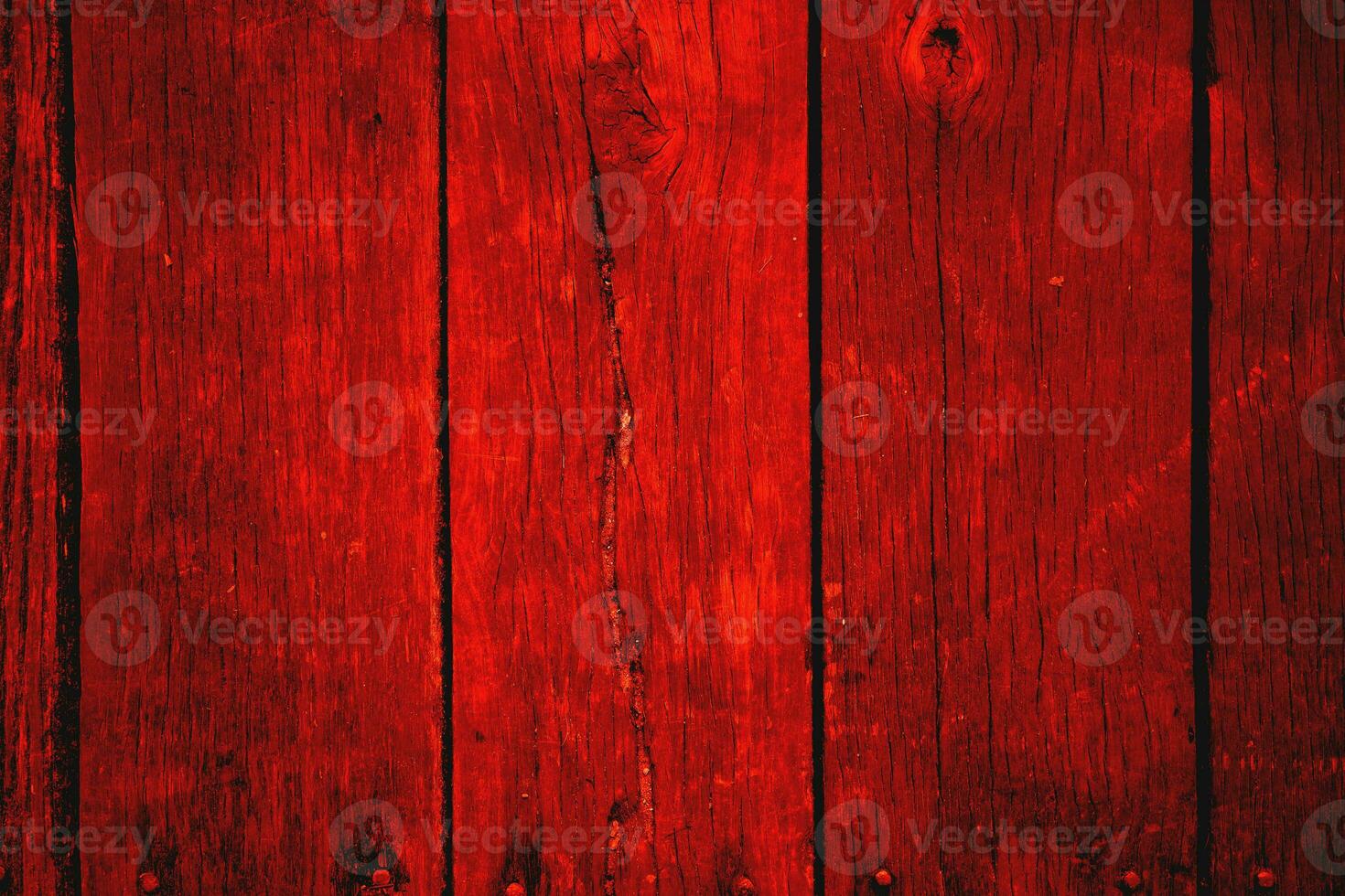 Red wood plank texture. Background old red panels. photo