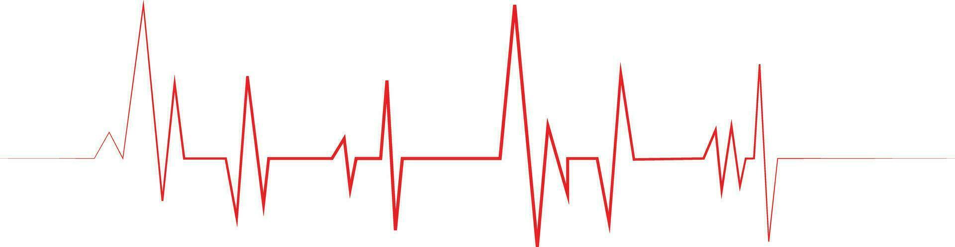 Red heartbeat line icon on white background. Pulse Rate Monitor. Vector illustration.