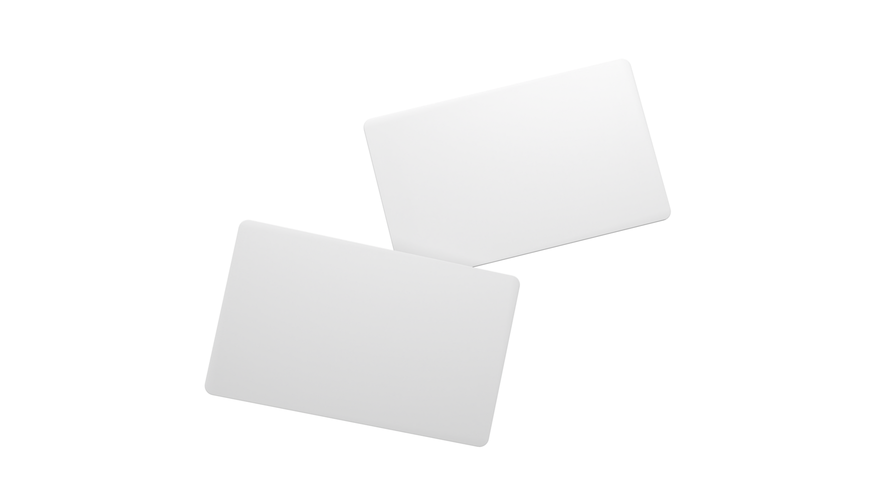 3D rendered Business card mock up with front and back. Empty mockup for Presentation png