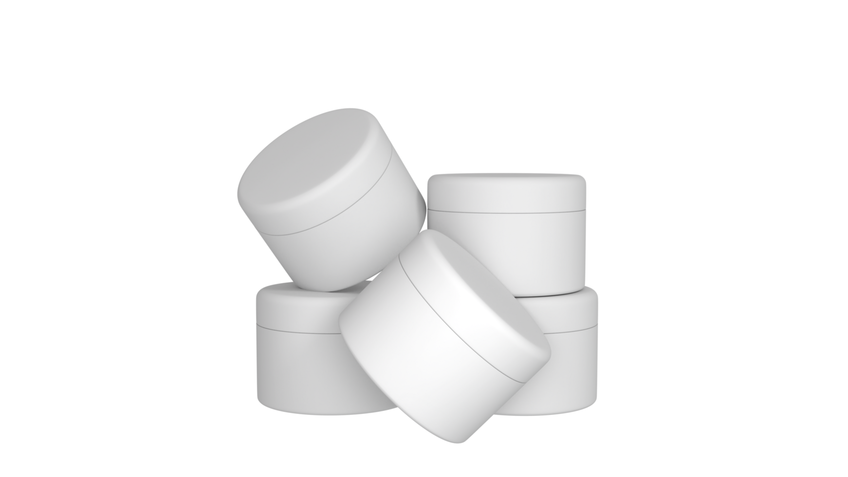 3D rendered Cosmetics Jar mock up. Packaging clear Cosmetic cream png