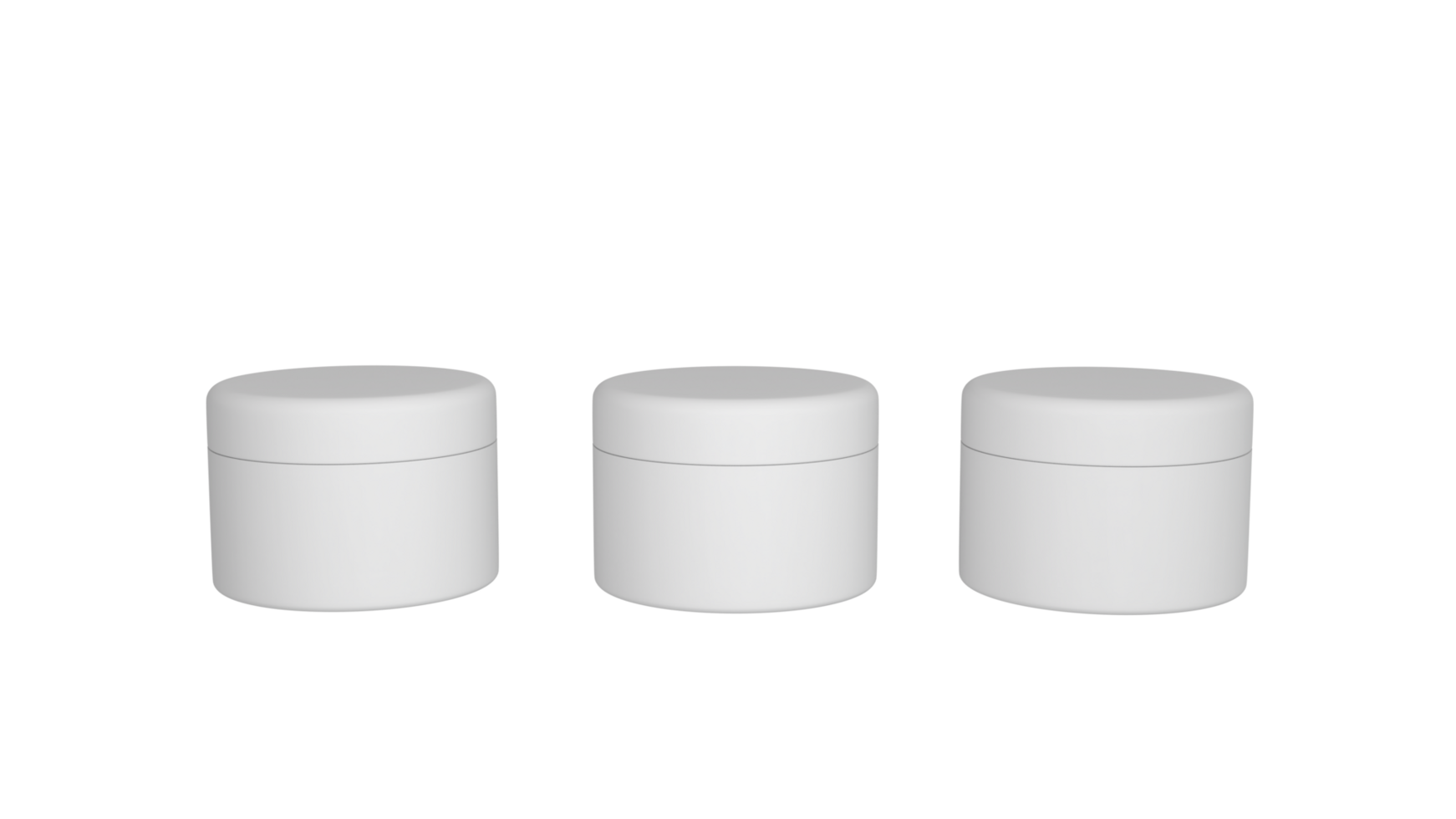 3D rendered Cosmetics Jar mock up. Packaging clear Cosmetic cream png