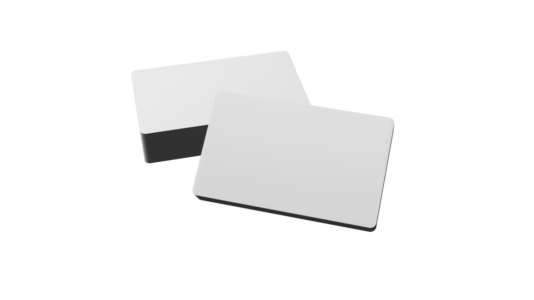 3D rendered Business card mock up with front and back. Empty mockup for Presentation png