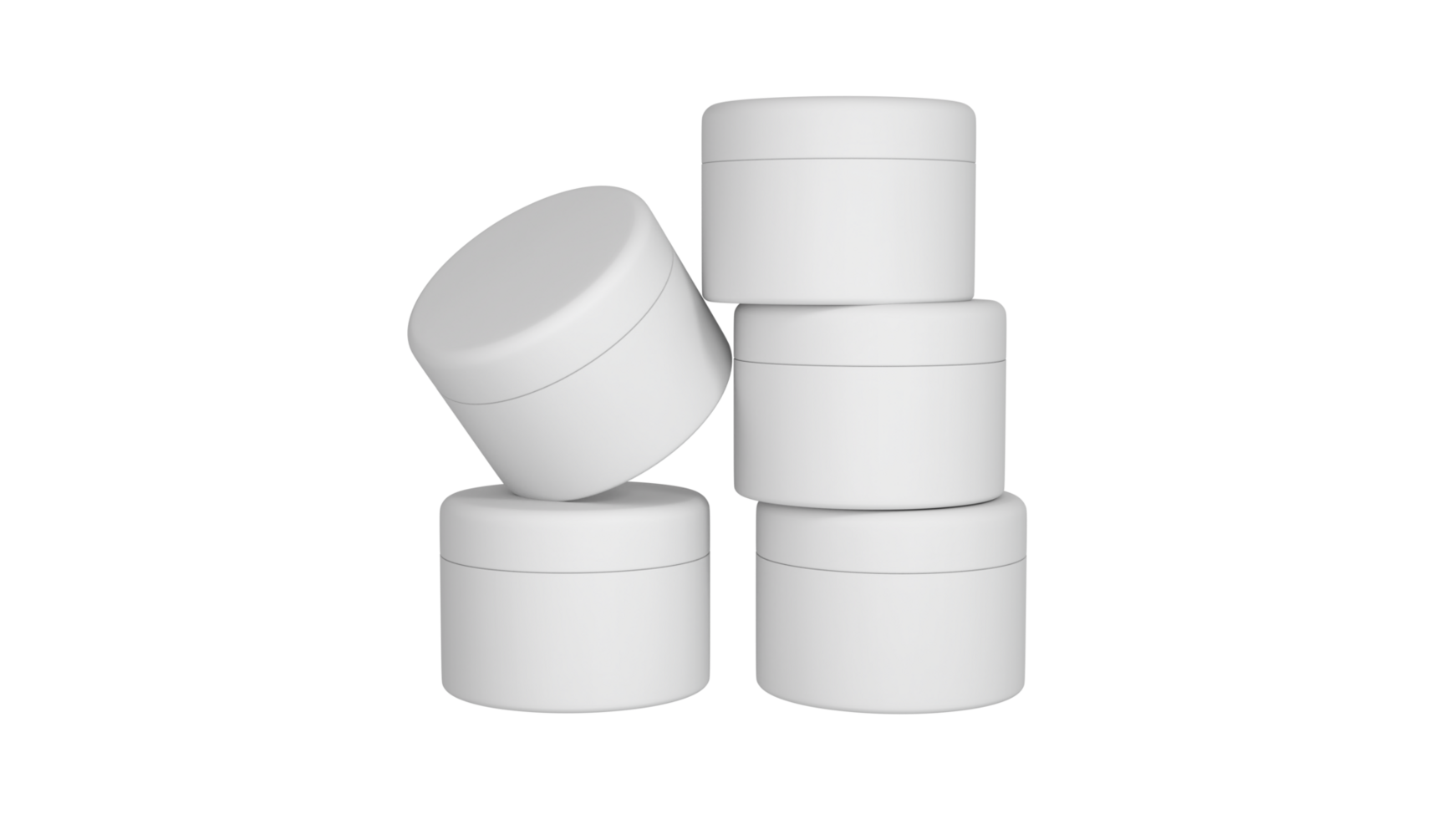 3D rendered Cosmetics Jar mock up. Packaging clear Cosmetic cream png