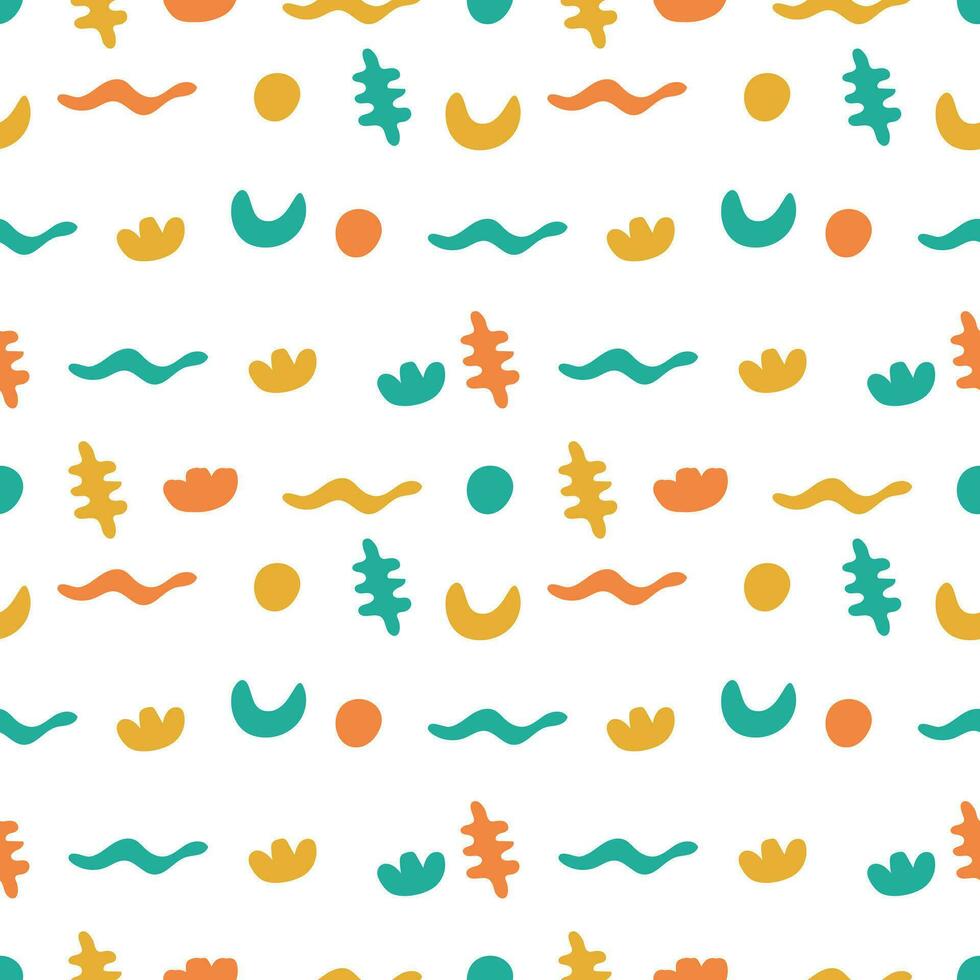 Colorful abstract seamless pattern on a white background vector