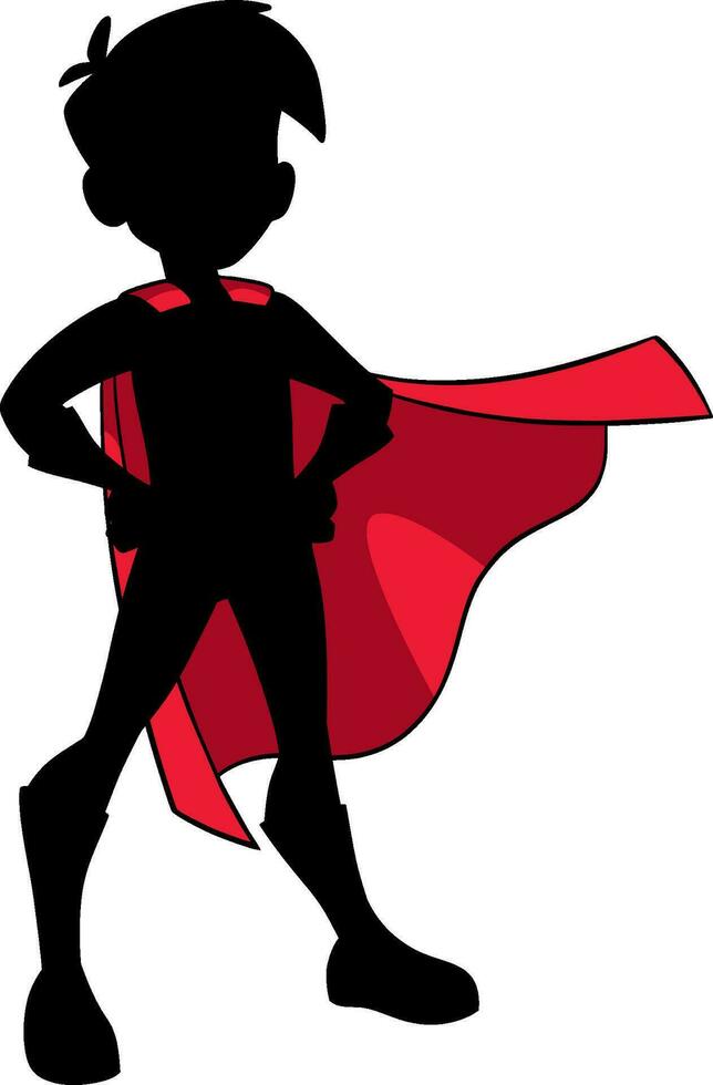 Super Boy Silhouette vector