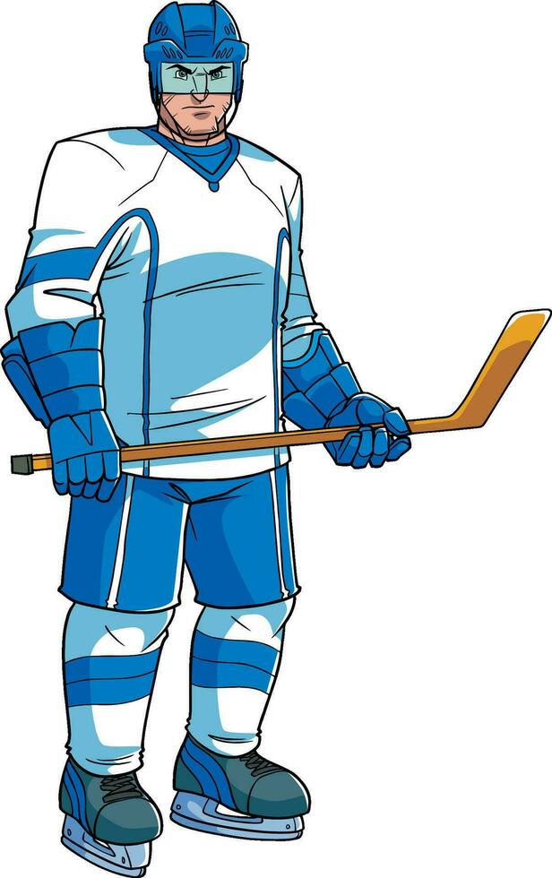 ilustración de jugador de hockey vector