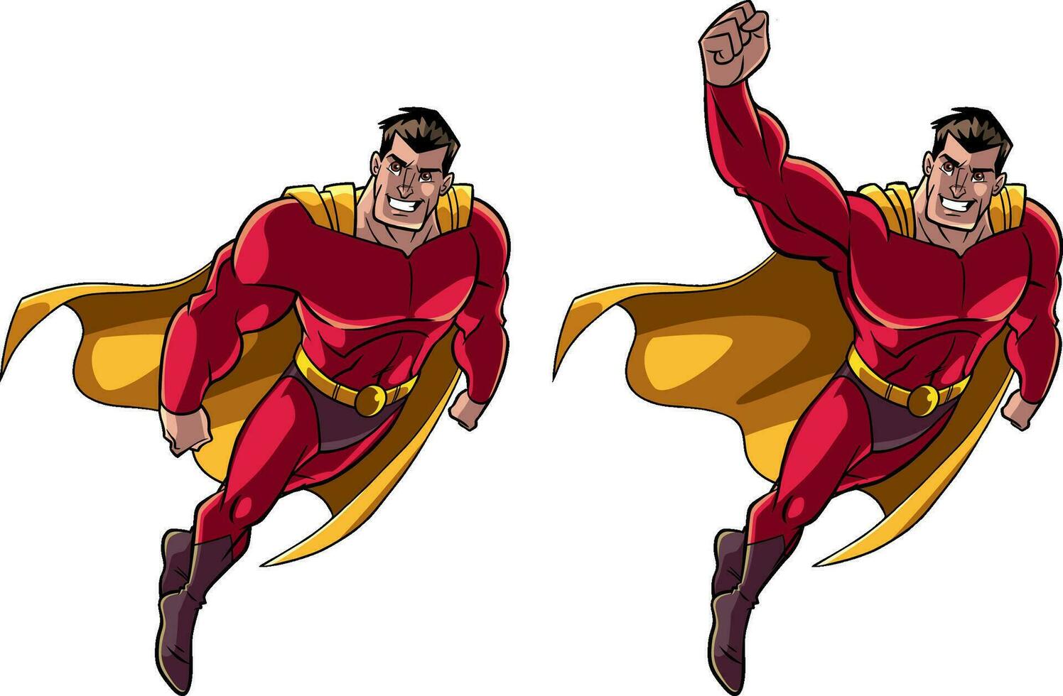 Superhero Flying Upward vector