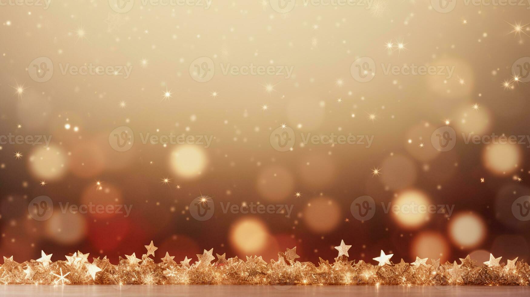 AI generated a photograph of christmas background with copyspace photo