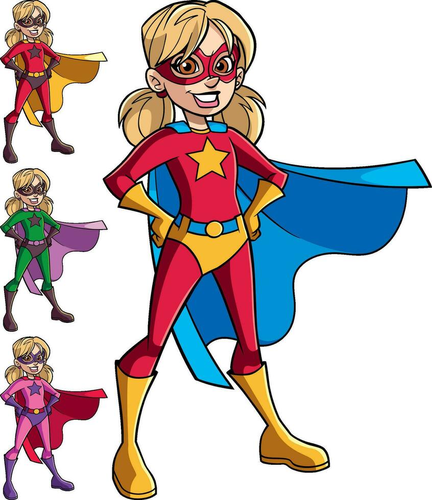 Super Girl Isolated vector