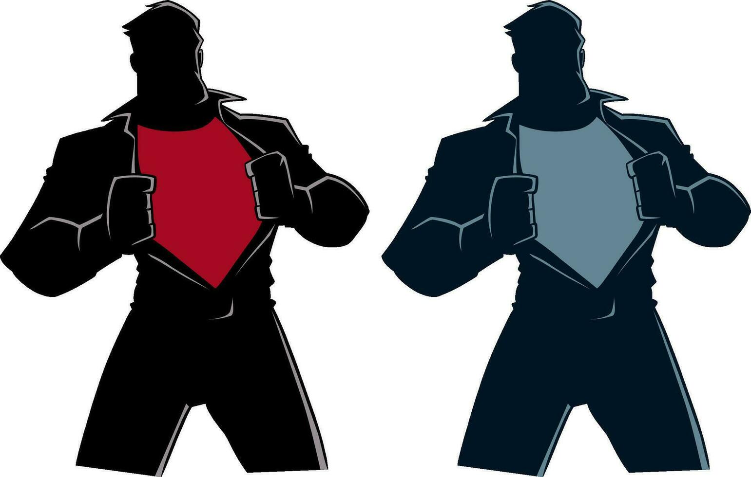 Superhero Under Cover Casual Silhouette vector