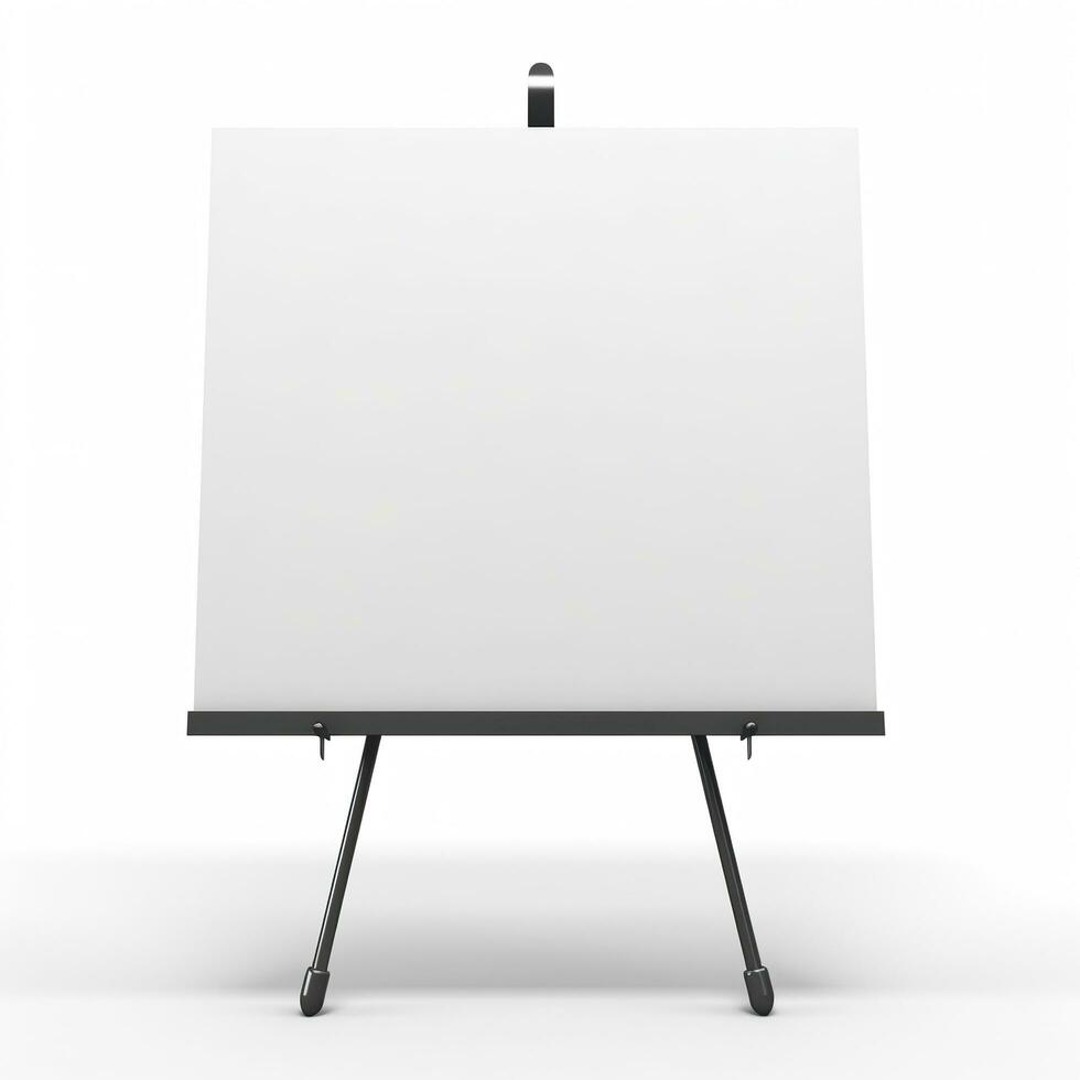 AI generated blank whiteboard on the wall. Generative AI photo