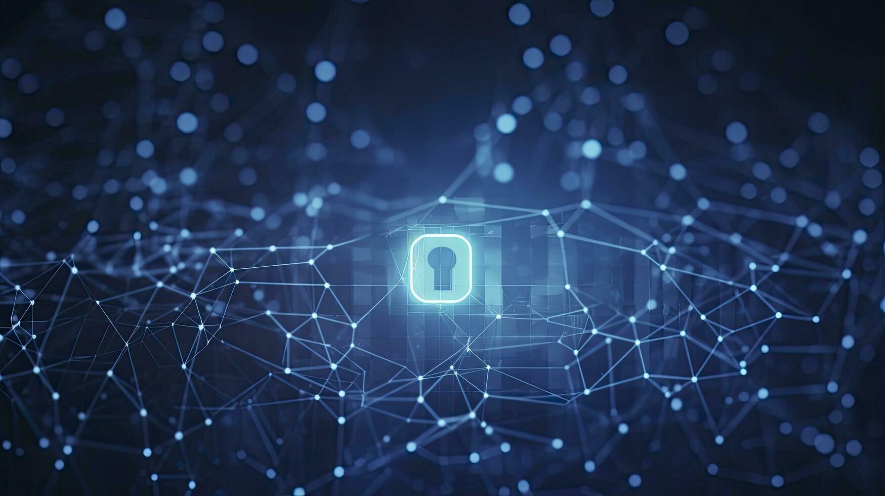 AI generated Abstract concepts of cybersecurity technology and digital data protection. AI Generated photo