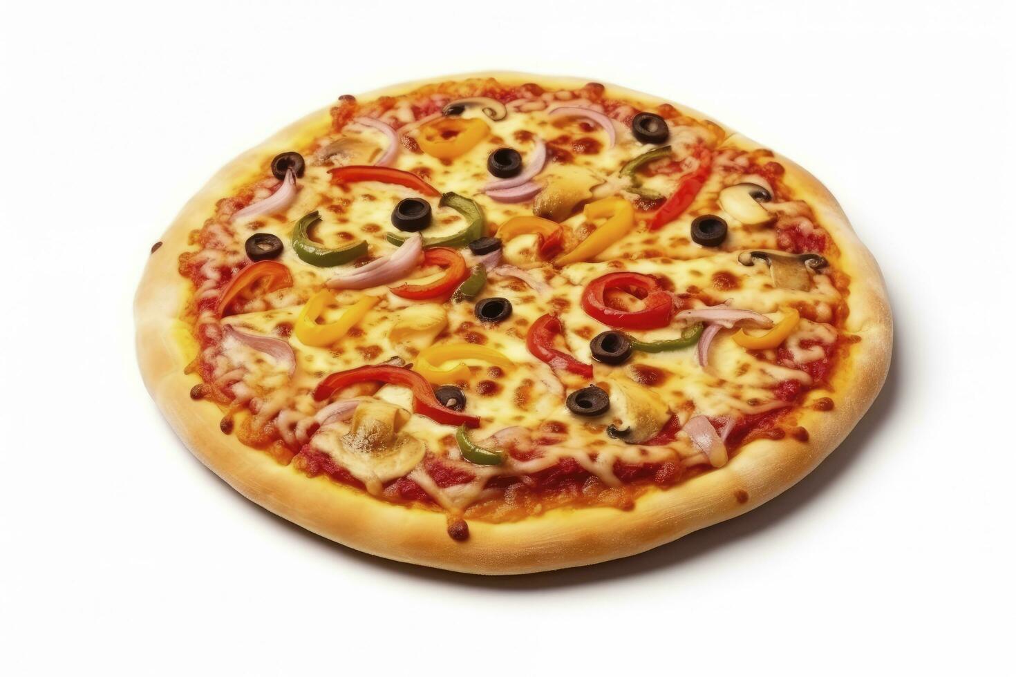 AI generated Pizza isolated on white background. AI Generated photo