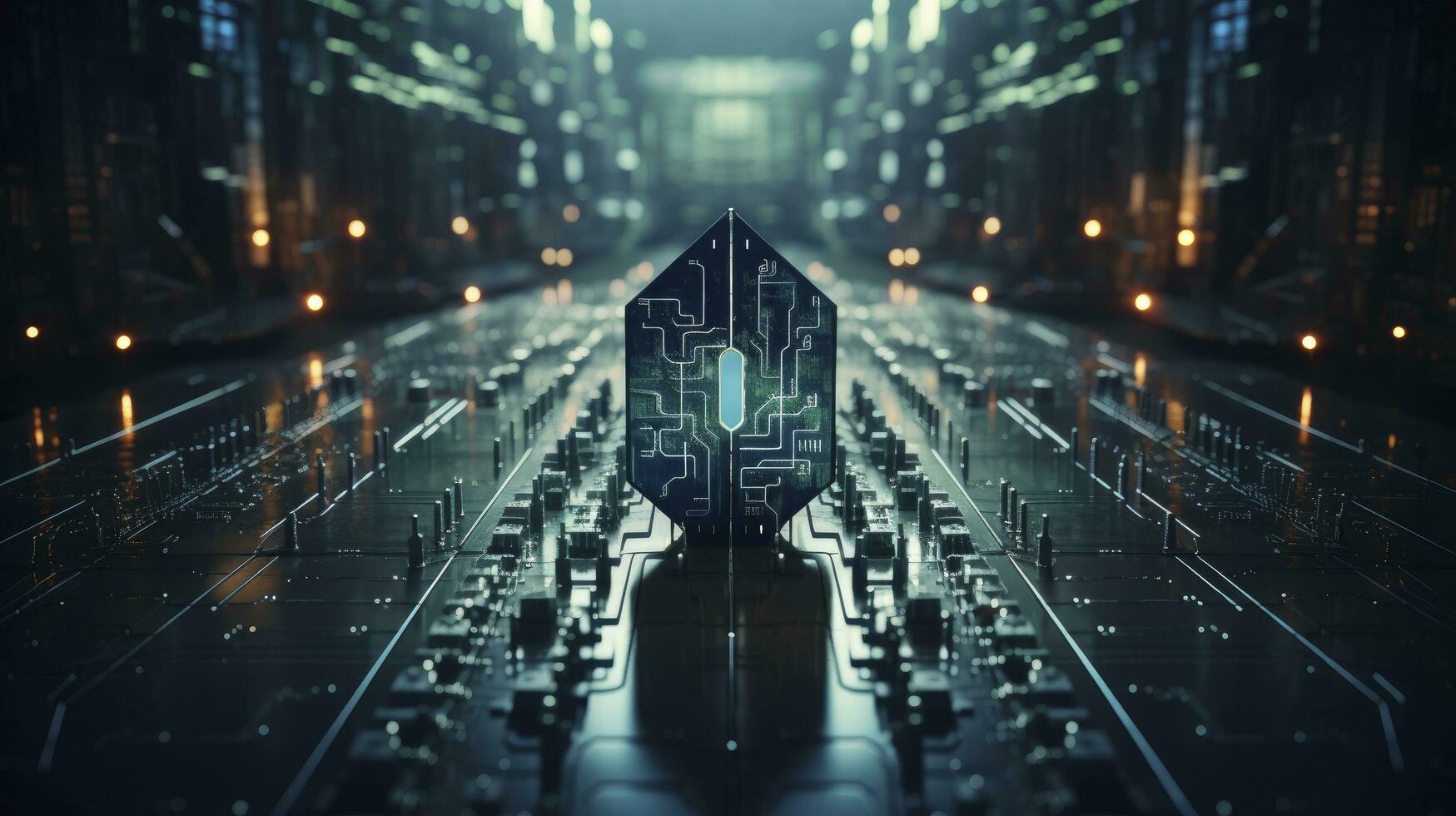 AI generated Cybersecurity in the Digital Business Landscape. AI Generated photo