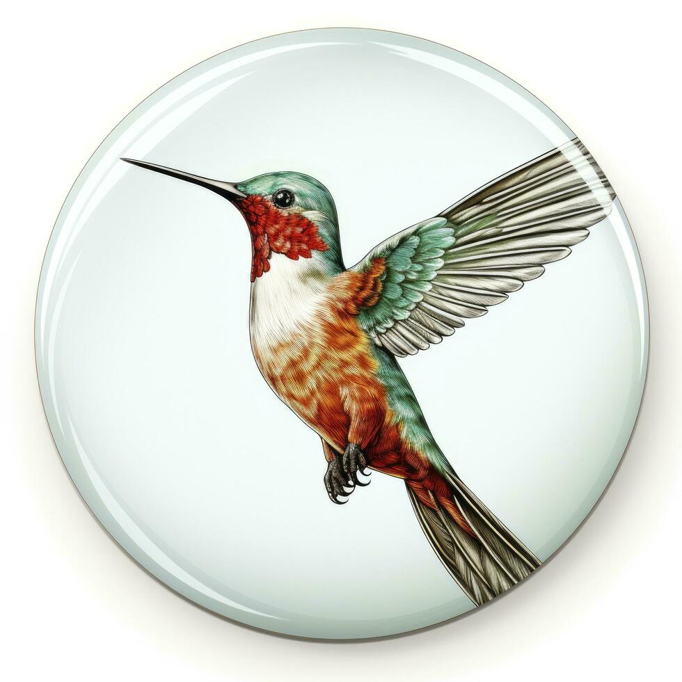 AI generated Hummingbird clipart on white background. AI Generated photo