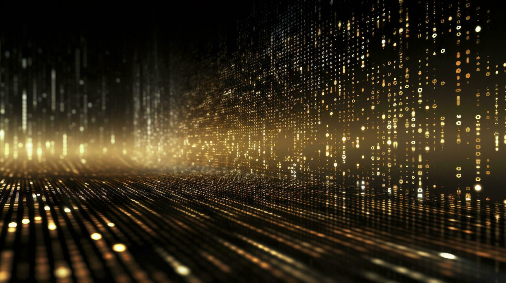 AI generated An abstract digital background with binary code and AI algorithms running in the background. AI Generated photo