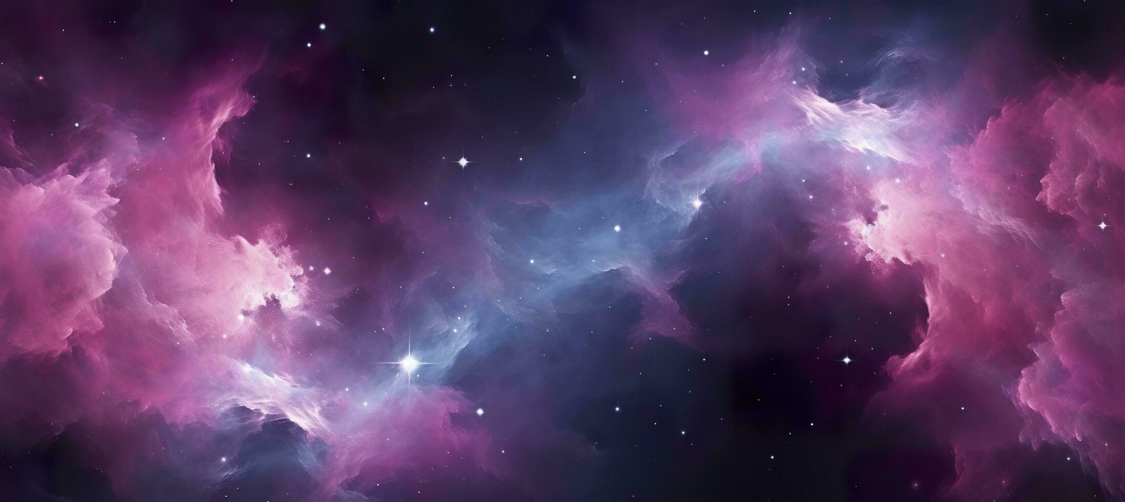 AI generated Galaxy texture with stars and beautiful nebula in the background, pink and gray. AI Generated photo