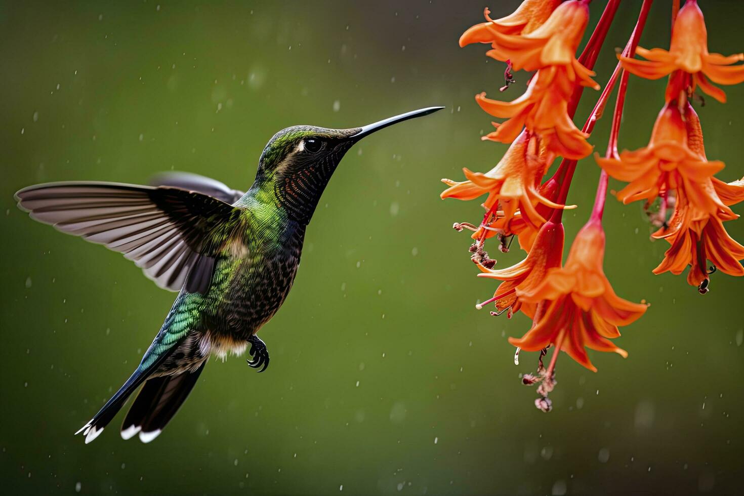 AI generated Hummingbird in Costa Rica. AI Generated. photo